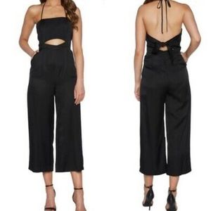 NWOT Bardot Cutout Crop Black Jumpsuit Large